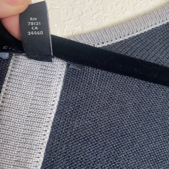 Eileen Fisher Extra Fine Merino Wool Cardigan Sweater Womens M Long Charcoal Gra - Picture 5 of 9